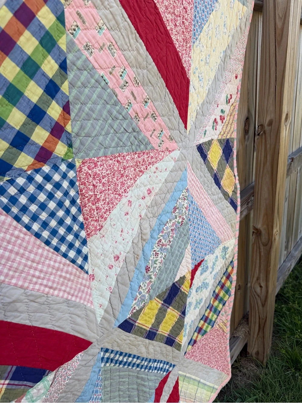 Vintage handmade patchwork quilt